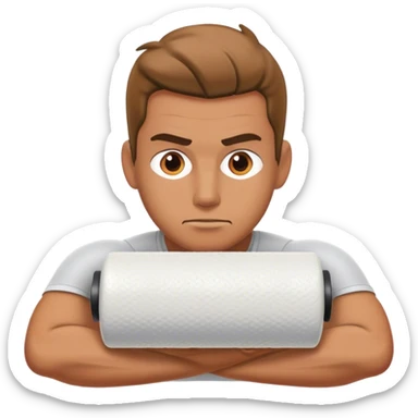 gym guy foam-rolling sticker