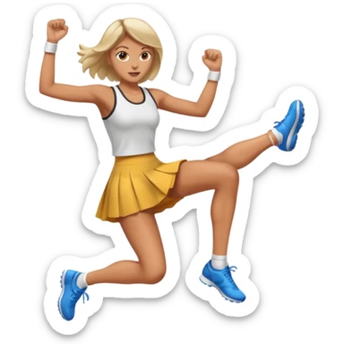 woman hit click high legs sticker