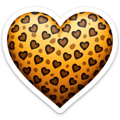 un cuore leopardato sticker