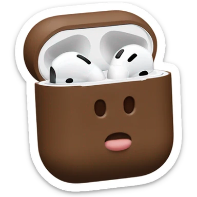 AirPods pro with brown case sticker