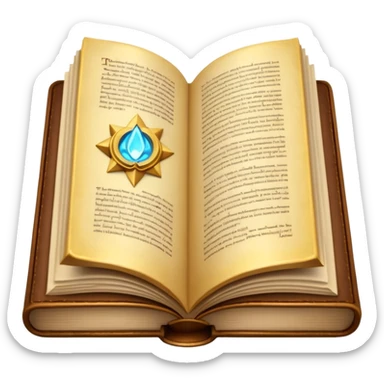 a magic book of knowledge sticker
