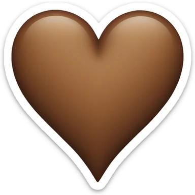 Brown heart sticker