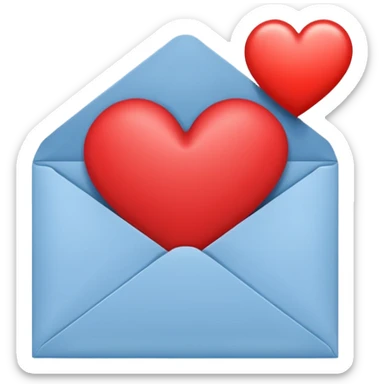 Envelope with heart sticker