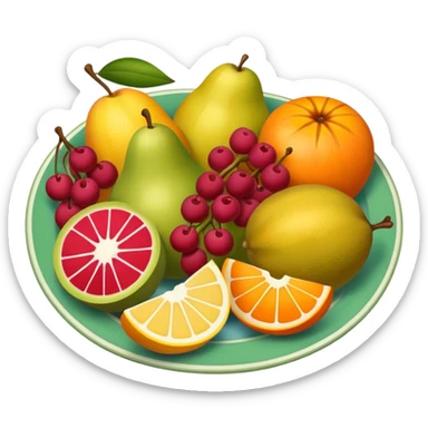 fruits plate sticker