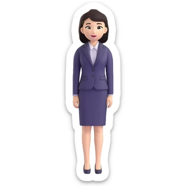Japanese business woman in professional attire sticker