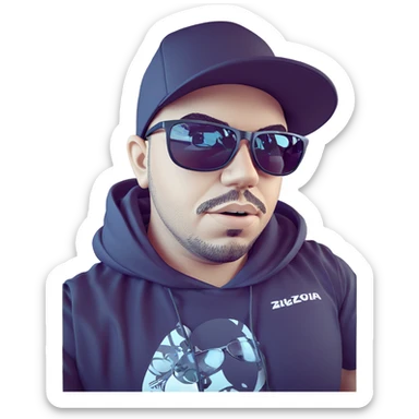 cool guy in sunglasses sticker