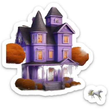 Barbie’s run-down frightening dangerous ghost-ridden haunted dream house nightmare scenario harvest moon  sticker