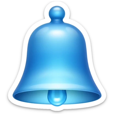 sky blue bell, soft gradients sticker