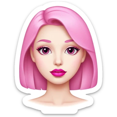 Kiss pink lipstick  sticker