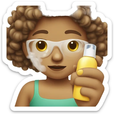 little facial sunscreen bottle isidn sticker