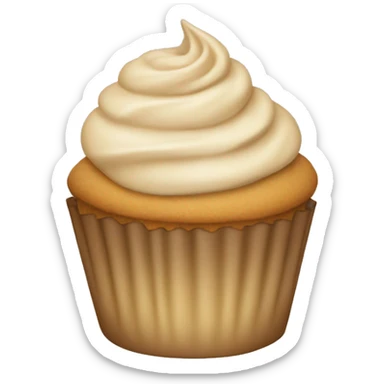 Beige asthetic cupcake sticker