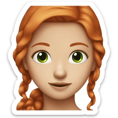 a pretty redhead girl with green eyes sticker