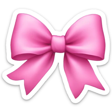 Pink bow sticker