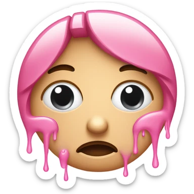 😭 but with pink tears sticker