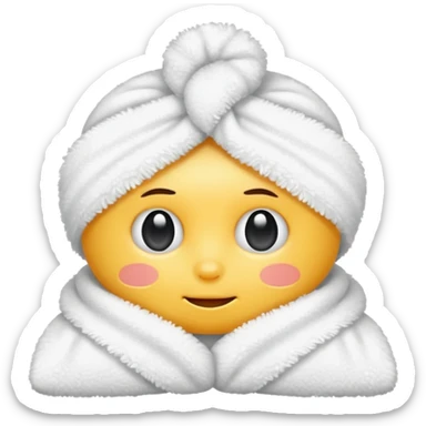 hot wet towel for the sick  sticker