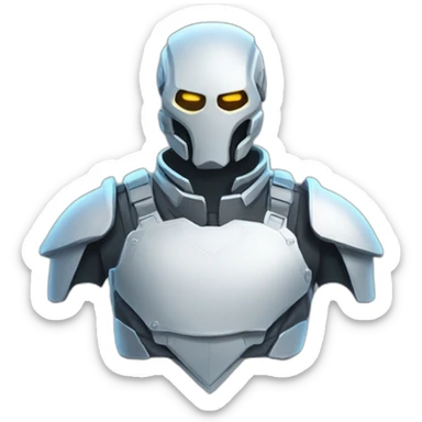 futuristic Phantom Infiltration armored breastplate ghost effect sticker