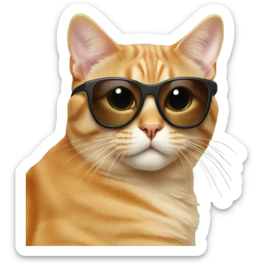 Cat with sunglasses sticker