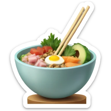 Poke bowl sticker