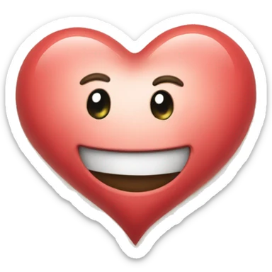 Heart with happy face sticker