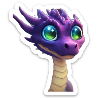 Galaxy eyes photon dragon sticker