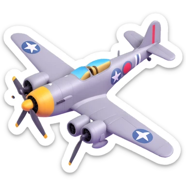 WW2 fighter aircraft sticker