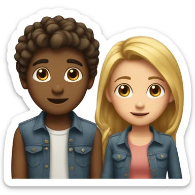 one boy and one girl how love sticker