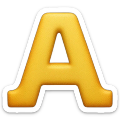 letter "a" sticker