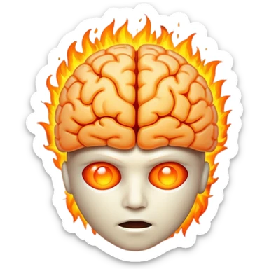brain at fire sticker