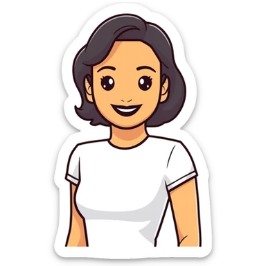 confident Latina woman smiling sticker