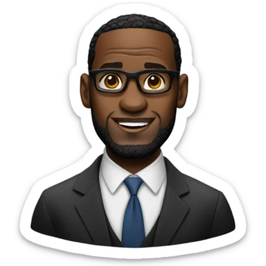 Lebron James as a lawyer  sticker