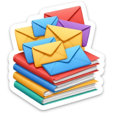 a lot of notification mail to respond sticker