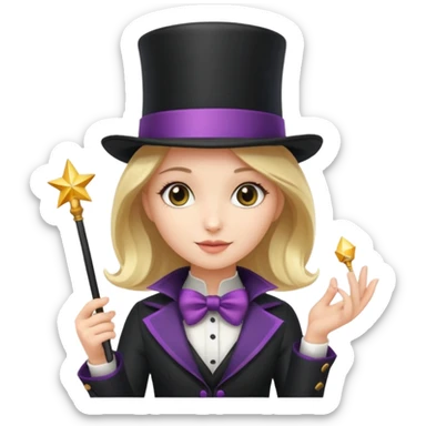Girl as magician sticker