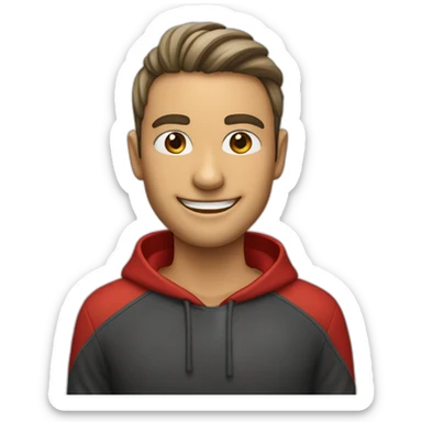 cara sonriente con piel de color rojo sticker