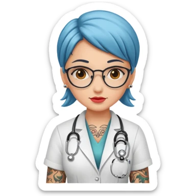 tattooed doctor girl sticker