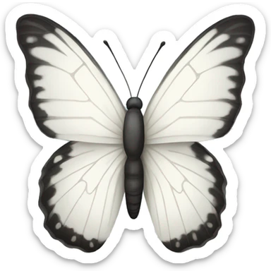 white butterfly sticker