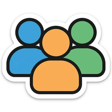 group of people, simple and clear, suitable for UI sticker