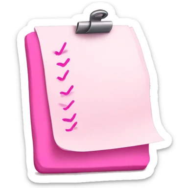 pink to do list sticker