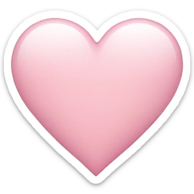 light pink heart sticker