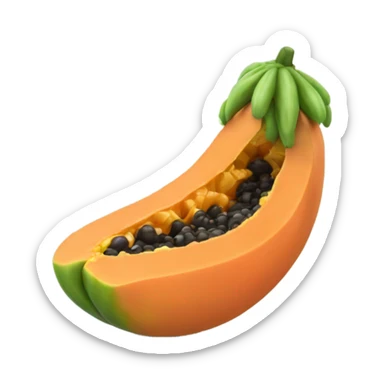 Realistic Papaya  sticker