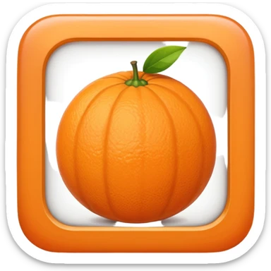 make me an emoji of the letter E from etsy no background high def orange square witha white E in the center with a times new roman looking font sticker