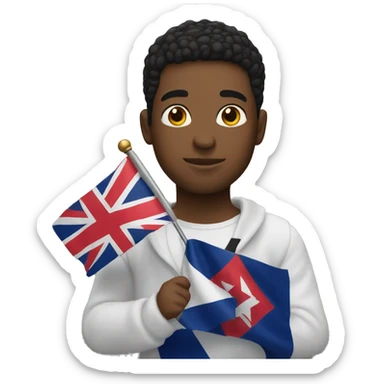 person holding puertorican flag sticker