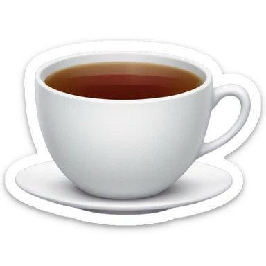 purple cup of tea sticker