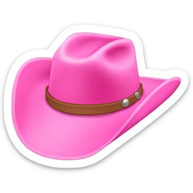 Pink cowboy hat sticker