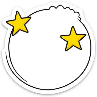 yellow stars twinkling sticker