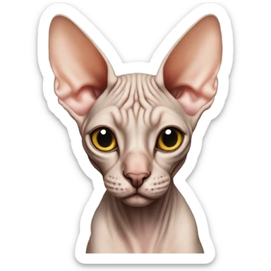 Naked cat sticker