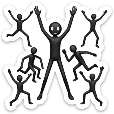 Stickman figures sticker