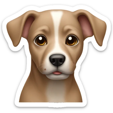 a capuccino color ratcha dog sticker