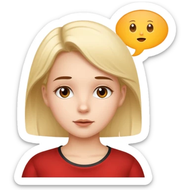 girl speaking german speech bubble sticker