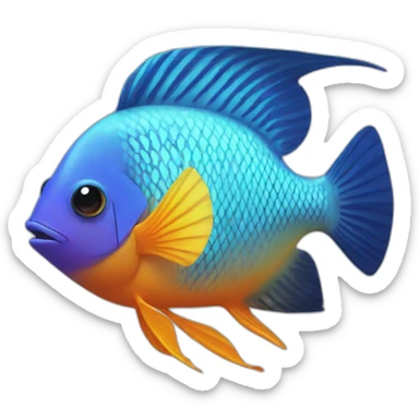 Tropical fish sticker