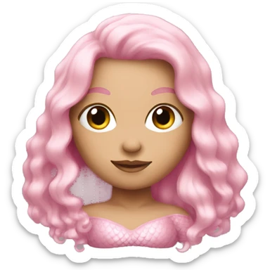 Light pink, mermaid sticker